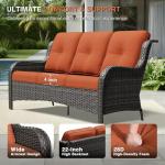 Joyside 3-Seater Wicker Outdoor Patio Sofa