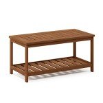 Furinno Tioman 2-Tier Teak Oil Coffee Table