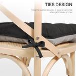 Memory Foam Chair Cushions Set of 4 - Black