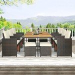 11-Piece Wicker Rattan Patio Dining Set