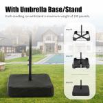 Caprihom 15ft Blue Double-Sided Patio Umbrella