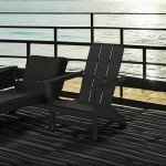 Black Modern Adirondack Chair by POLYWOOD