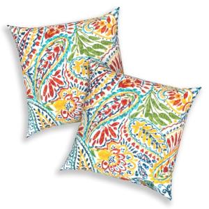 Melody Elephant Outdoor Throw Pillows - Set of 2