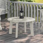 White Outdoor Round Coffee Table for Patio