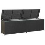 Spacious Black Rattan Patio Storage Box