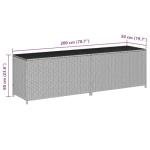 Spacious Black Rattan Patio Storage Box