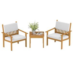 Acacia Wood 3-Piece Bistro Patio Set