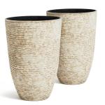 Set of 2 Tall Round 9 Gallon Planters