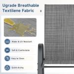 Set of 4 Dark Grey Outdoor Patio Chairs