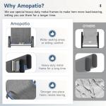 Set of 4 Dark Grey Outdoor Patio Chairs