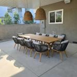 11-Piece Purple Leaf Wicker Patio Dining Set