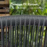 11-Piece Purple Leaf Wicker Patio Dining Set