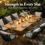 11-Piece Purple Leaf Wicker Patio Dining Set