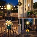 2 Pack Solar Outdoor Lights with Plant Stands