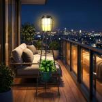 2 Pack Solar Outdoor Lights with Plant Stands