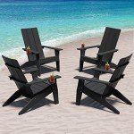 Modern Oversize Adirondack Chairs Set of 4