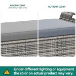 YITAHOME 90 Gallon Wicker Storage Bench with Cushion