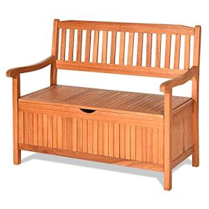 Wooden Outdoor Storage Bench for Patio and Garden