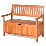 Wooden Outdoor Storage Bench for Patio and Garden