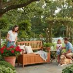 Wooden Outdoor Storage Bench for Patio and Garden