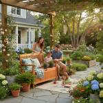 Wooden Outdoor Storage Bench for Patio and Garden