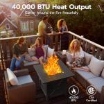 ZAFRO 28" Outdoor Propane Fire Pit Table