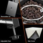 ZAFRO 28" Outdoor Propane Fire Pit Table