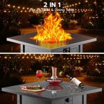 ZAFRO 28" Outdoor Propane Fire Pit Table