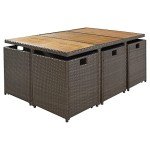 11-Piece Wicker Rattan Patio Dining Set