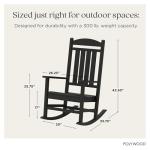 Black POLYWOOD Presidential Rocking Chair