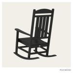Black POLYWOOD Presidential Rocking Chair