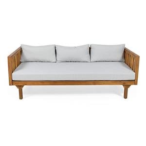 Tina Outdoor Acacia Wood Daybed with Teak Finish