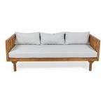 Tina Outdoor Acacia Wood Daybed with Teak Finish