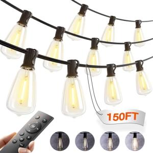 Addlon 150 FT Waterproof Outdoor String Lights
