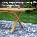 7-Piece Acacia Wood Patio Dining Set for 6