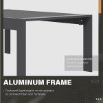 Dark Grey Aluminum Outdoor Coffee Table