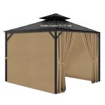 AONEAR 10' x 12' Gazebo Privacy Curtains Set