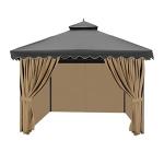 AONEAR 10' x 12' Gazebo Privacy Curtains Set