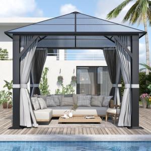 GARTOO 10’x10’ Waterproof Outdoor Canopy Gazebo