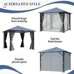 GARTOO 10’x10’ Waterproof Outdoor Canopy Gazebo