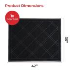 Plaid Universal No-Slip Door Mat - 42 x 35 Inch