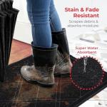 Plaid Universal No-Slip Door Mat - 42 x 35 Inch