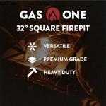 32-Inch Metal Outdoor Fire Pit with Screen