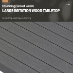 Dark Grey Aluminum Outdoor Coffee Table