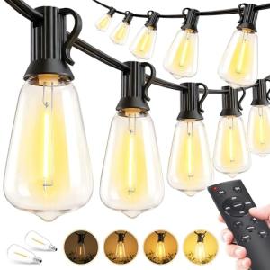 100Ft Outdoor String LED Patio Lights with Remote