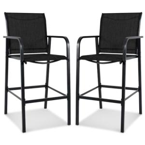 Sundale Outdoor Metal Bar Stool Set of 2