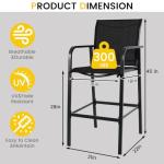 Sundale Outdoor Metal Bar Stool Set of 2