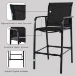 Sundale Outdoor Metal Bar Stool Set of 2