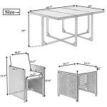 11-Piece Wicker Rattan Patio Dining Set