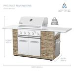 Spire 5-Burner Propane Gas Stone Island Grill